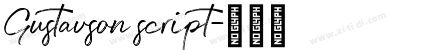 Gustavson script字体转换
